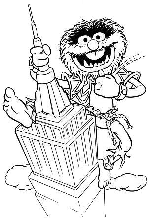 Plansa de colorat cu Muppets 29 22